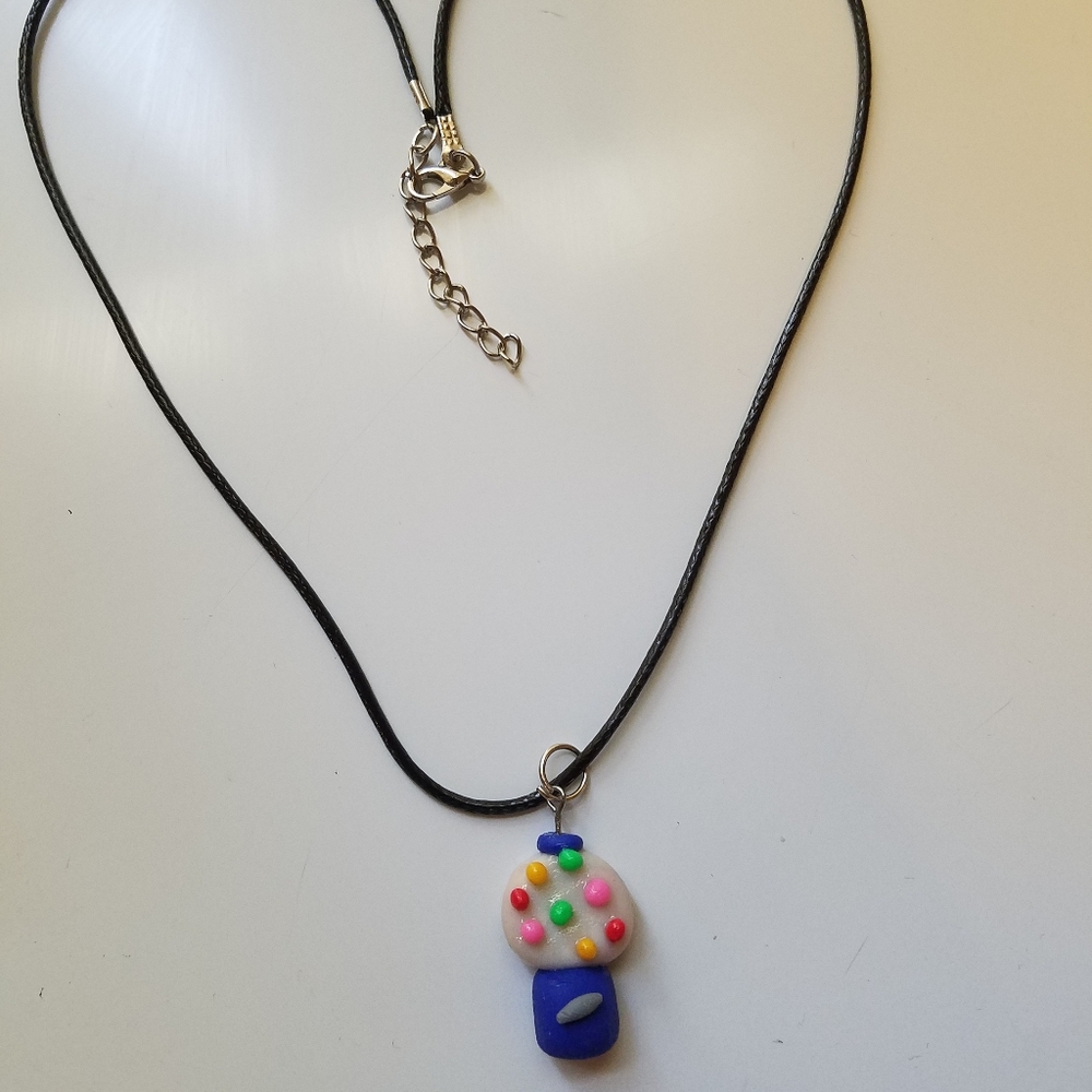 Bubble gum charm necklace